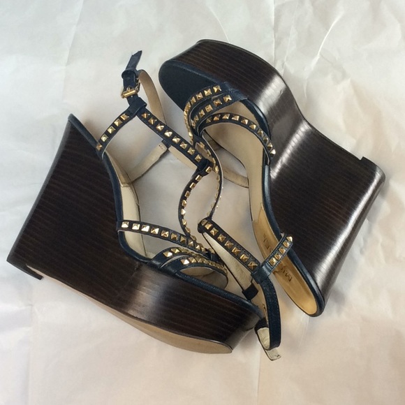 Michael Kors - Alexi studded wedges - sz 8M - Picture 3 of 5